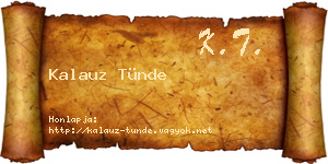 Kalauz Tünde névjegykártya